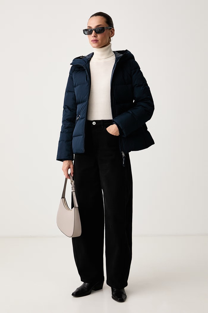 Tommy Hilfiger Péřová bunda dámská WW0WW51521 námořnická modř AW26