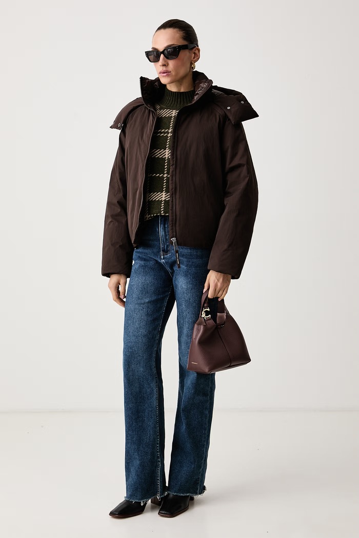 Tommy Hilfiger Kratka jakna za žene WW0WW51514 smeđa AW26