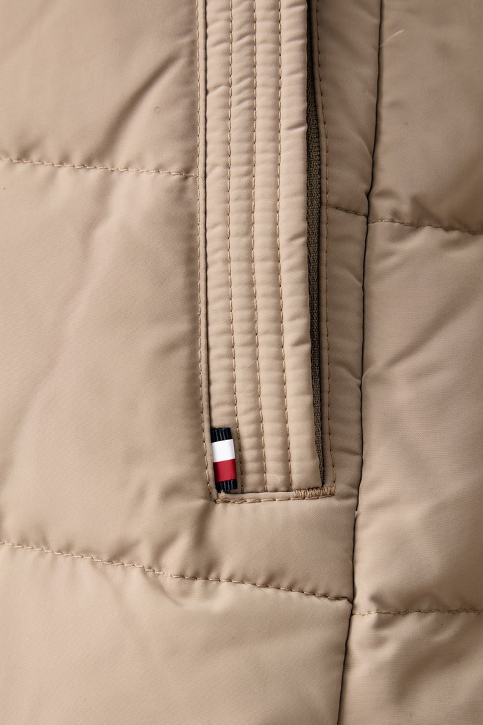 Páperová bunda dámska Tommy Hilfiger béžová WW0WW51563