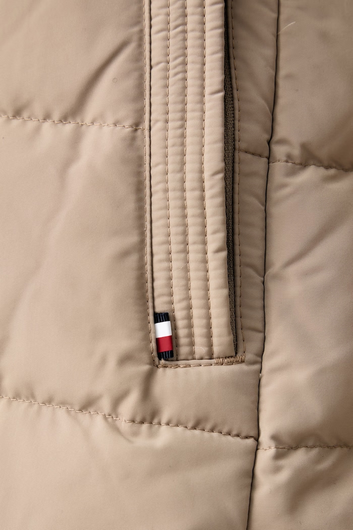 Páperová bunda dámska Tommy Hilfiger béžová WW0WW51563