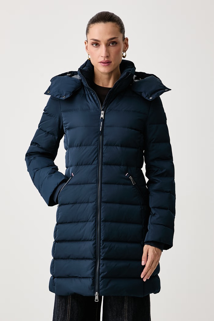 Tommy Hilfiger Długa kurtka damska granatowy WW0WW51111