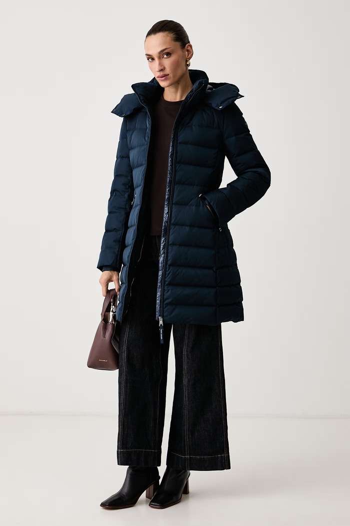 Tommy Hilfiger Długa kurtka damska WW0WW51111 granatowy AW26