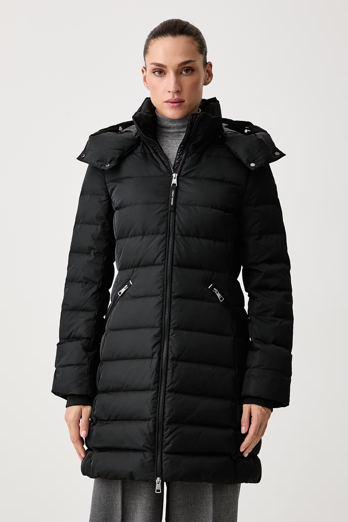 Tommy Hilfiger Długa kurtka damska czarny WW0WW51111