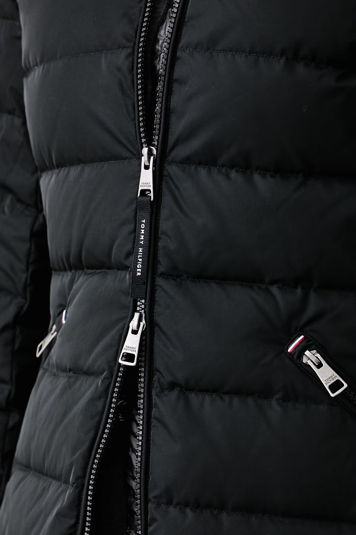 Długa kurtka damska Tommy Hilfiger czarny WW0WW51111