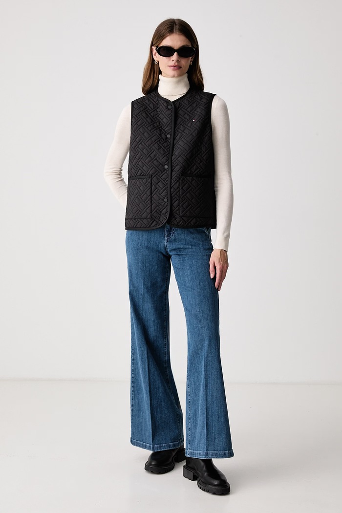 Tommy Hilfiger Vesta dámska WW0WW51574 čierna AW26