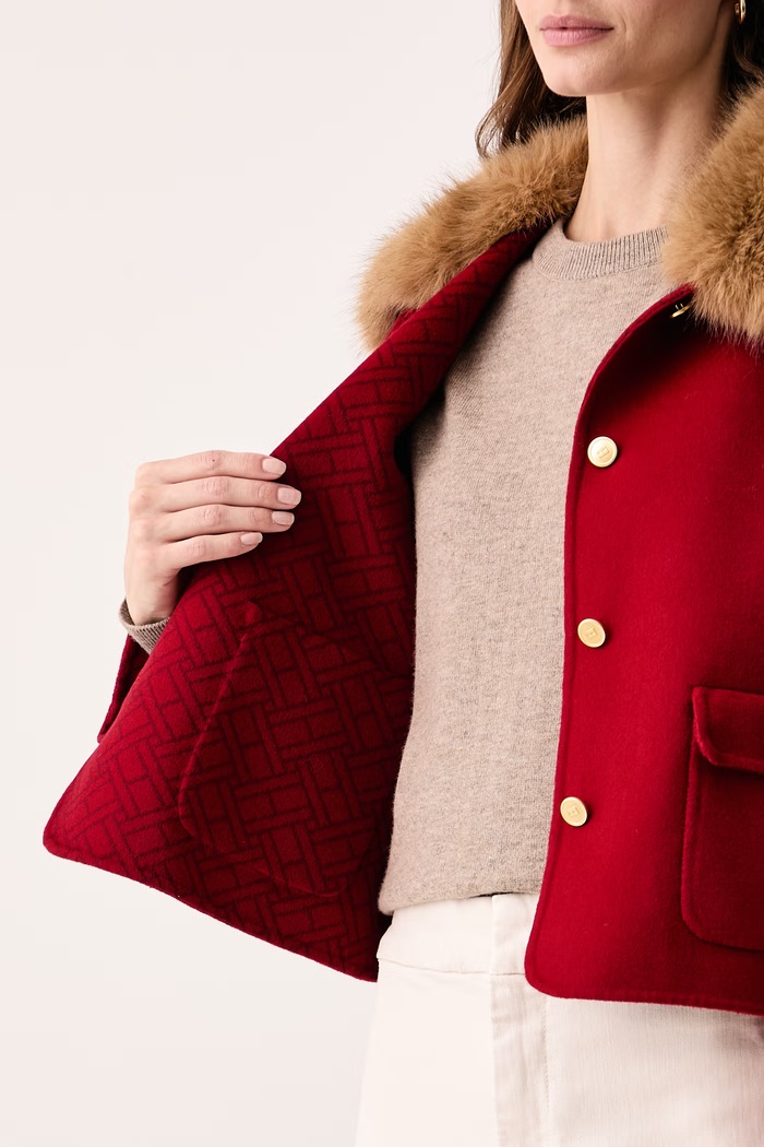 Tommy Hilfiger Kratka jakna za žene s dodatkom vune WW0WW52914