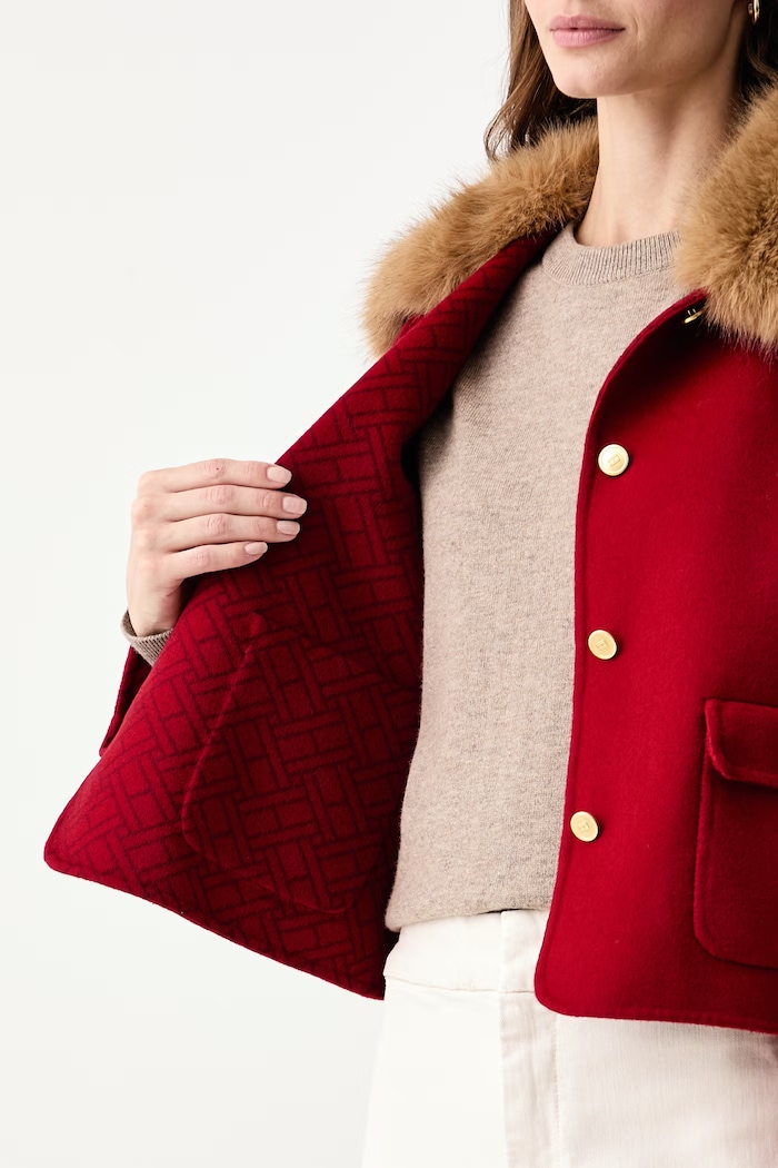 Tommy Hilfiger Krátka bunda dámska s prímesou vlny WW0WW52914