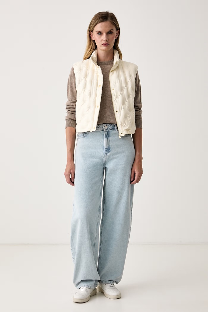 Tommy Hilfiger Páperová vesta dámska WW0WW49860 béžová AW26