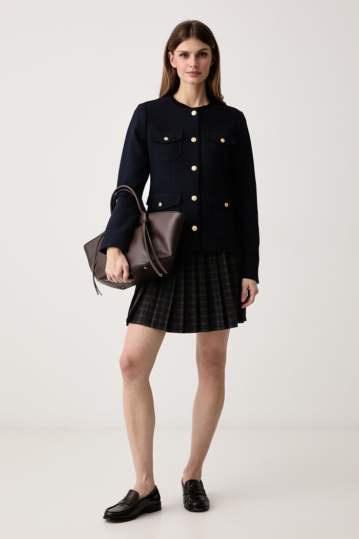 Tommy Hilfiger Μονόπετο σακάκι γυναικείο WW0WW51728 σκούρο μπλε AW26