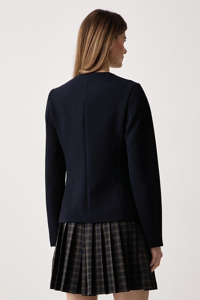 Ρούχα Tommy Hilfiger Μονόπετο σακάκι γυναικείο WW0WW51728 σκούρο μπλε