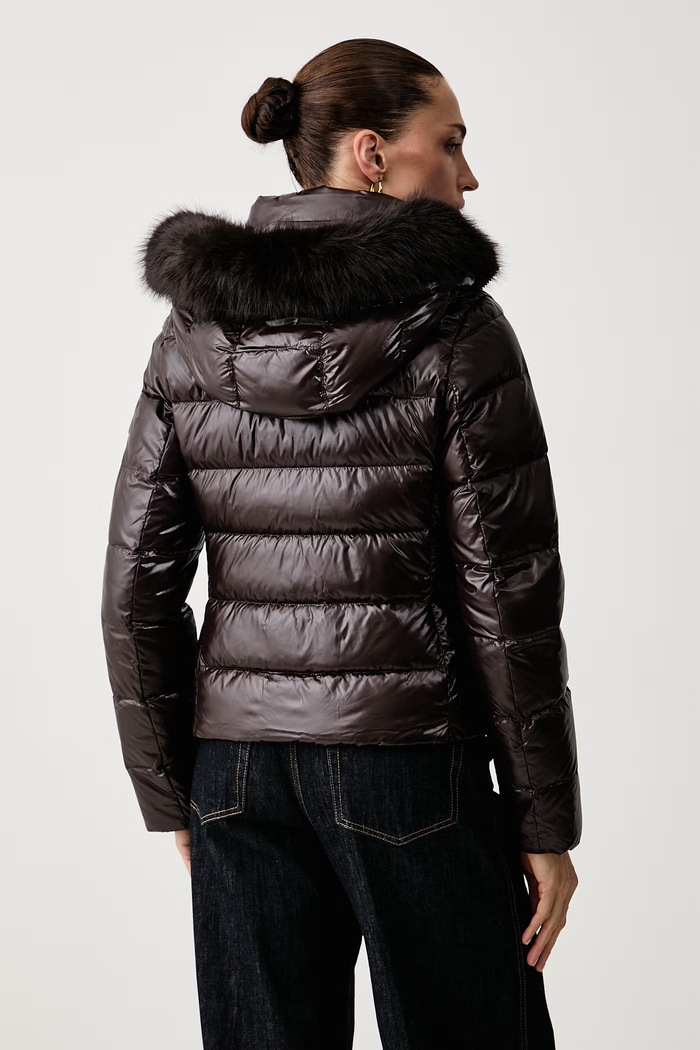 Odjeća Tommy Hilfiger Pernata jakna za žene WW0WW51516 smeđa