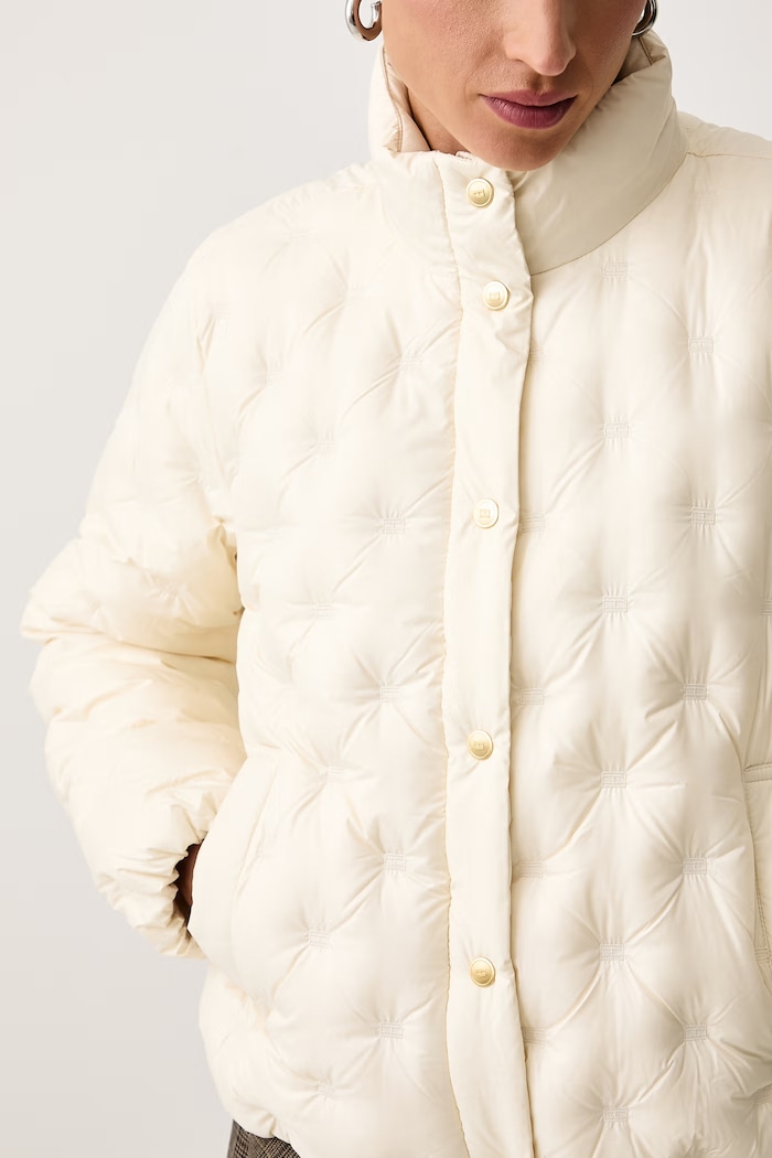 Kurtka puchowa damska Tommy Hilfiger WW0WW49855 beżowy