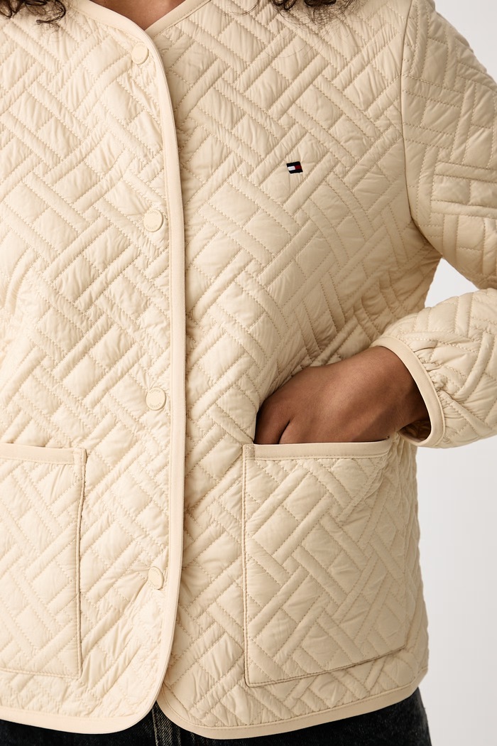 Μπουφάν γυναικείο Tommy Hilfiger WW0WW51541 μπεζ