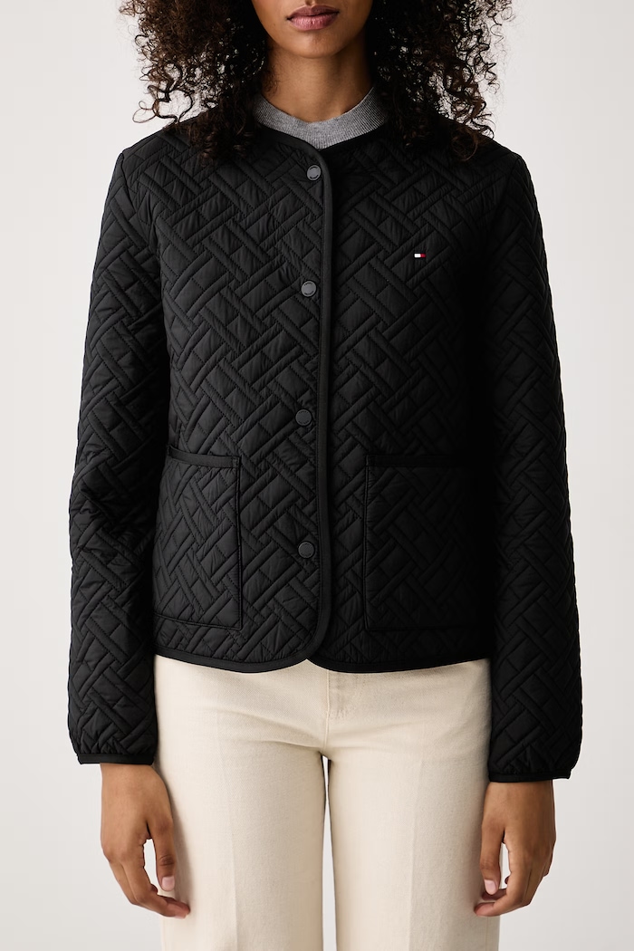 Μπουφάν γυναικείο Tommy Hilfiger WW0WW51541 μαύρο