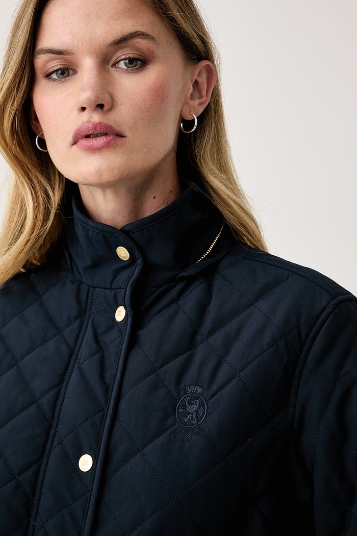 Krátka bunda dámska Tommy Hilfiger WW0WW51512 tmavomodrá