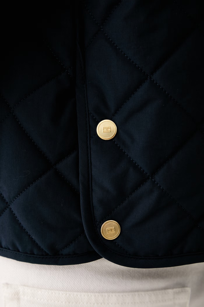 Krátka bunda dámska Tommy Hilfiger tmavomodrá WW0WW51512