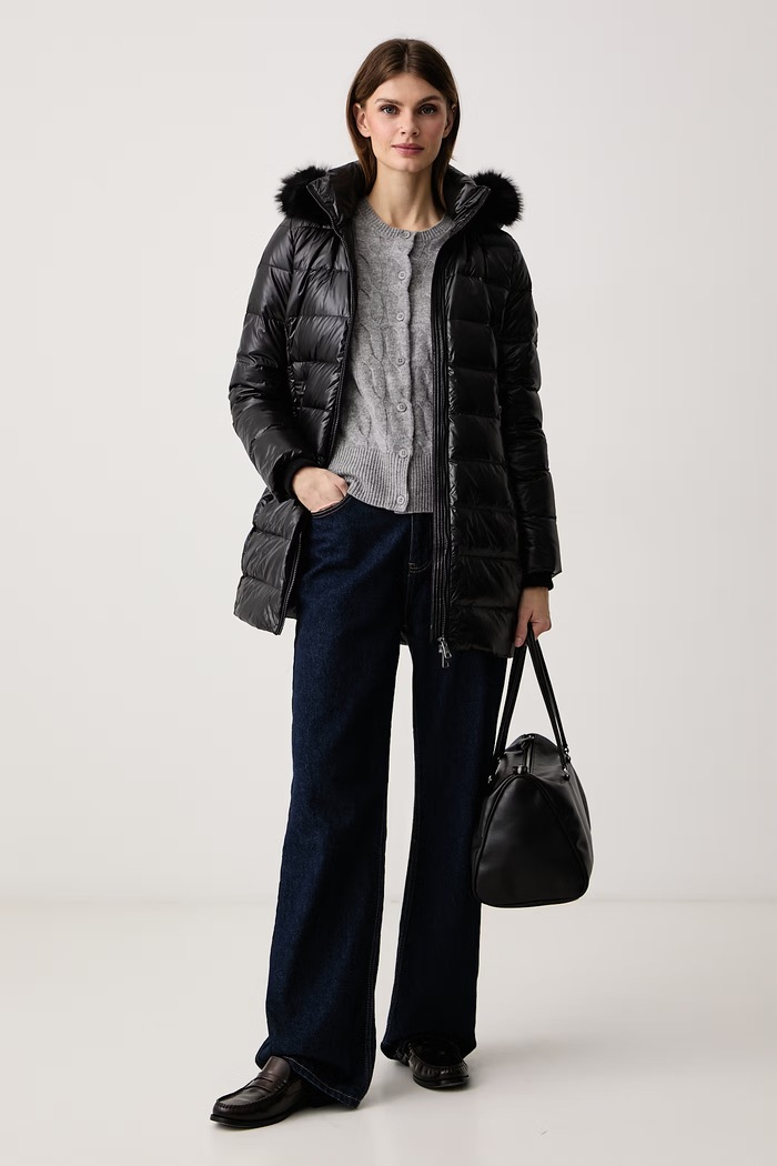 Tommy Hilfiger Prešita jakna ženska WW0WW52913 črna AW26