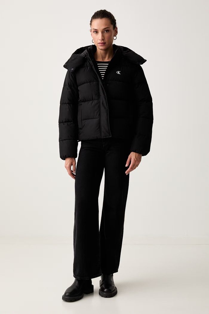 Calvin Klein Jeans kurtka pikowana damska LV047H504G czarny AW26