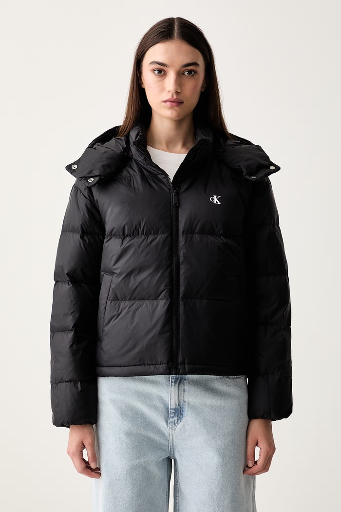 Calvin Klein Jeans kurtka puchowa damska czarny LV047H500G