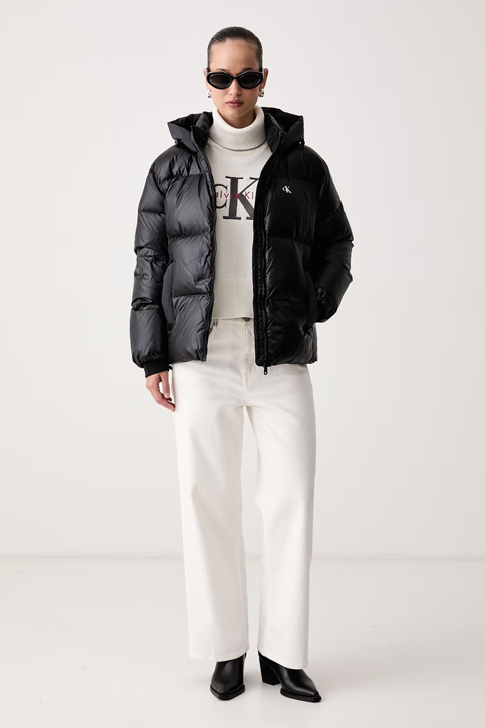 Calvin Klein Jeans Péřová bunda dámská LV047H514G černá AW26