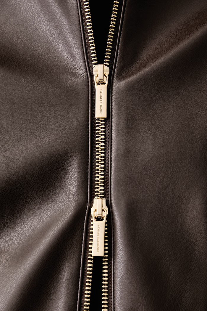 Bunda bomber dámska z imitácie semišu Armani Exchange hnedá XW003136.AF10203