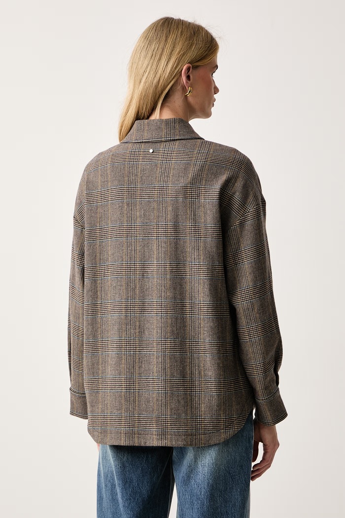 Odjeća Armani Exchange Oversize jakna za žene s vunom XW002922.AF26084 smeđa