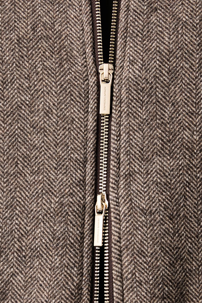 Bunda bomber dámska s vlnou Armani Exchange hnedá XW002450.AF26075