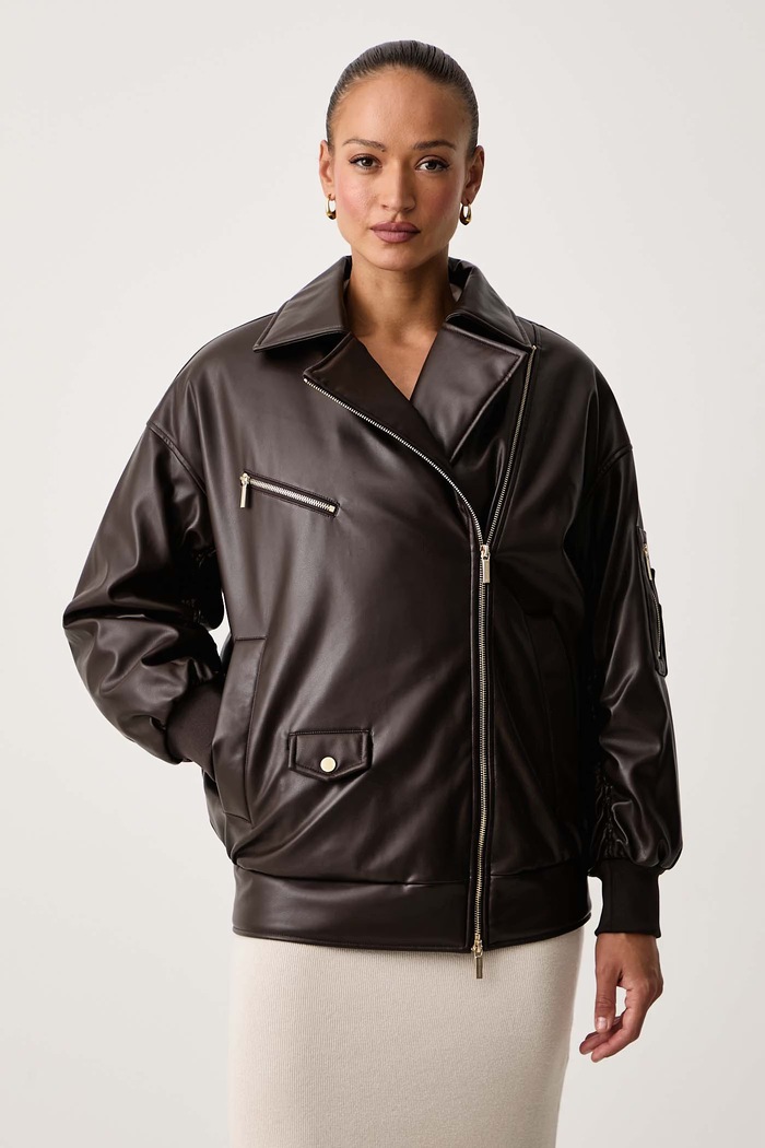 Armani Exchange Oversize jakna za žene smeđa XW002445.AF10203