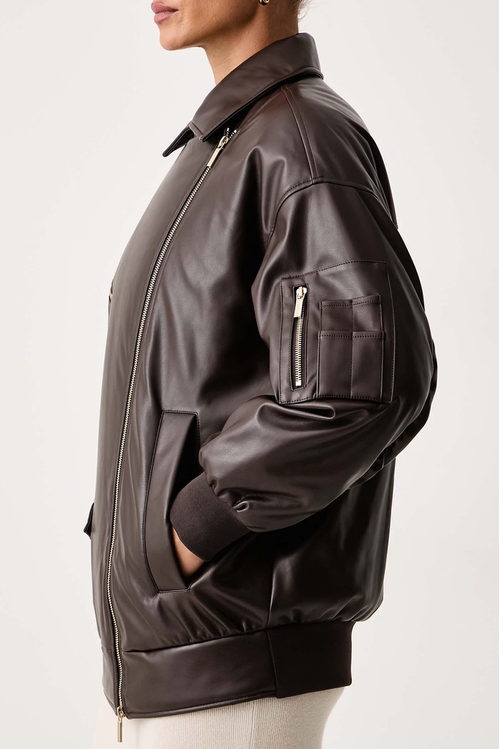 Oversize jakna za žene Armani Exchange XW002445.AF10203 smeđa