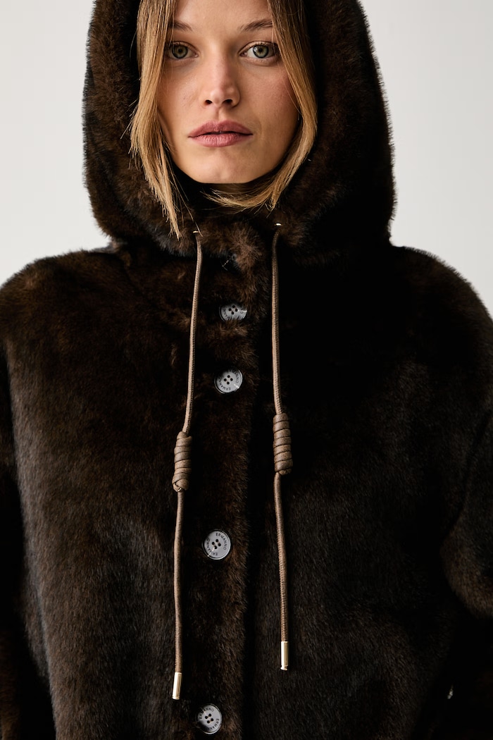ERMANNO Firenze płaszcz damski brązowy D49ED019E93