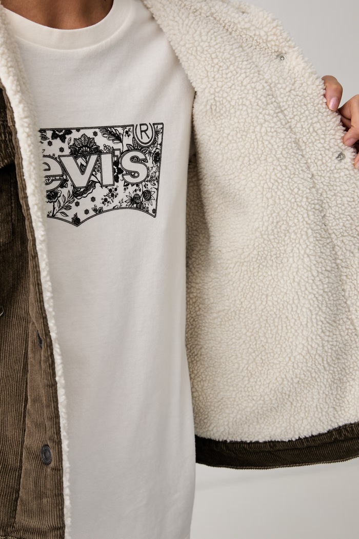 Levi's късо яке дамско от джинс ORIGINAL SHERPA 36136.0148