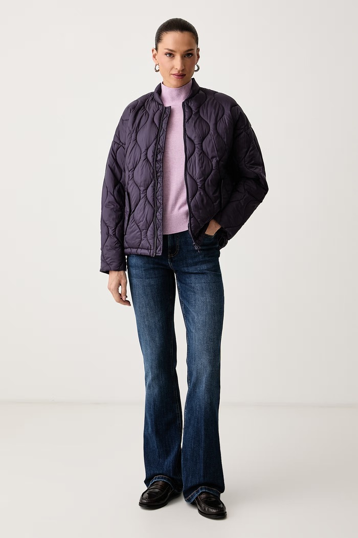 United Colors of Benetton Kurtka pikowana damska 2I2FDN0AF fioletowy AW26
