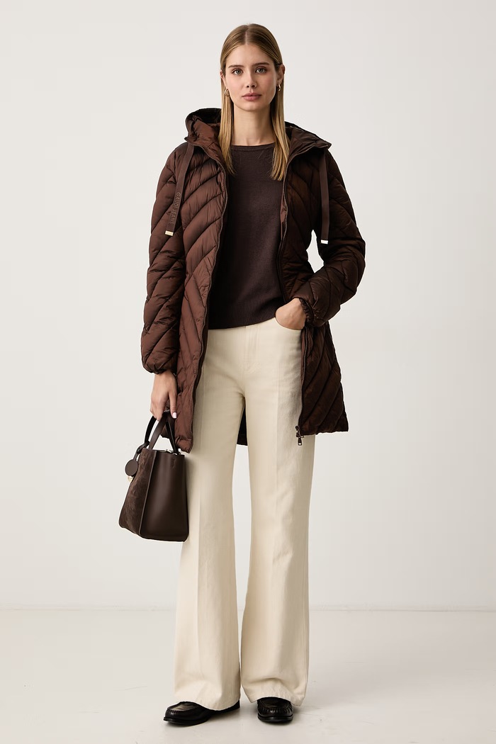 Gaudi Kurtka pikowana damska 621BD35008 brązowy AW26