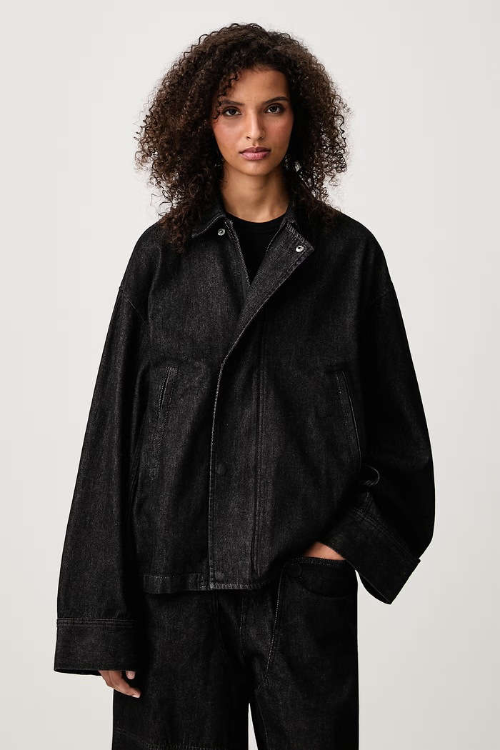 Y-3 W DNM JACKET krótka kurtka damska jeansowa czarny KS1442