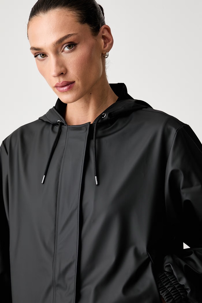 Rains krótka kurtka damska String W Jacket W3 czarny 18040.01