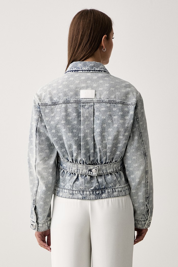 Odzież Armani Exchange kurtka damska jeansowa XW002533.AF25777 niebieski