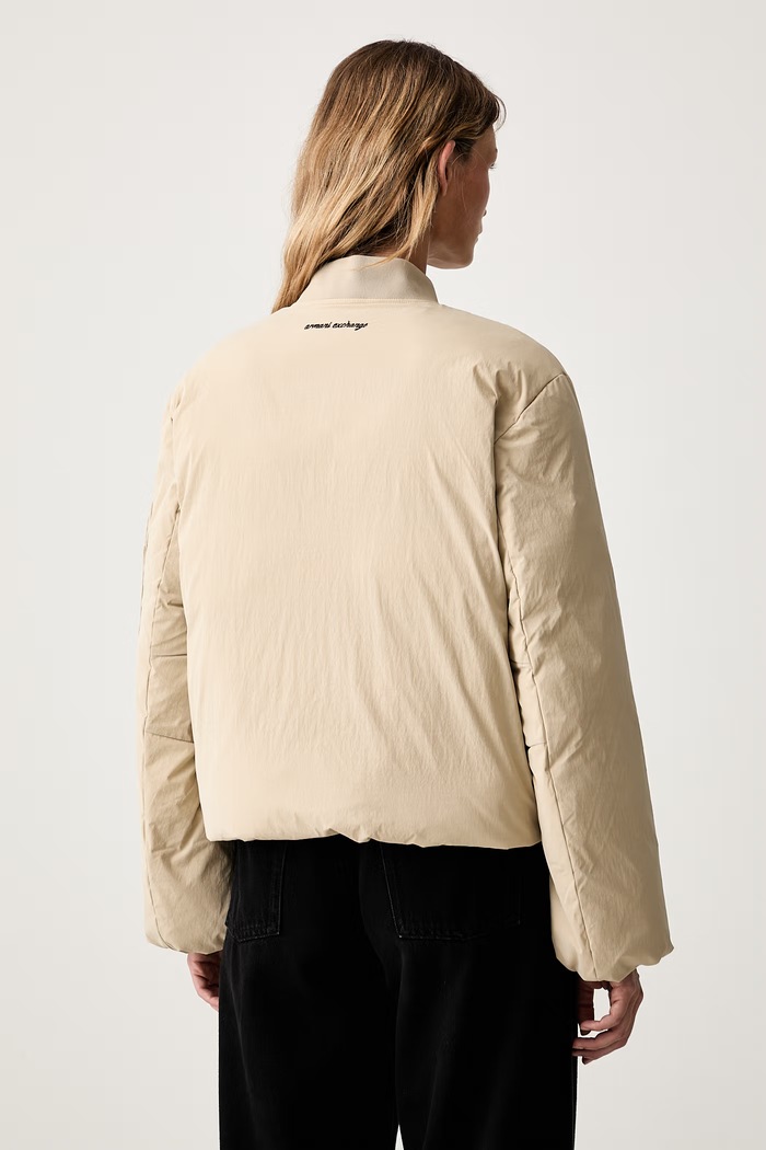 Odzież Armani Exchange krótka kurtka damska XW002431.AF26072 beżowy