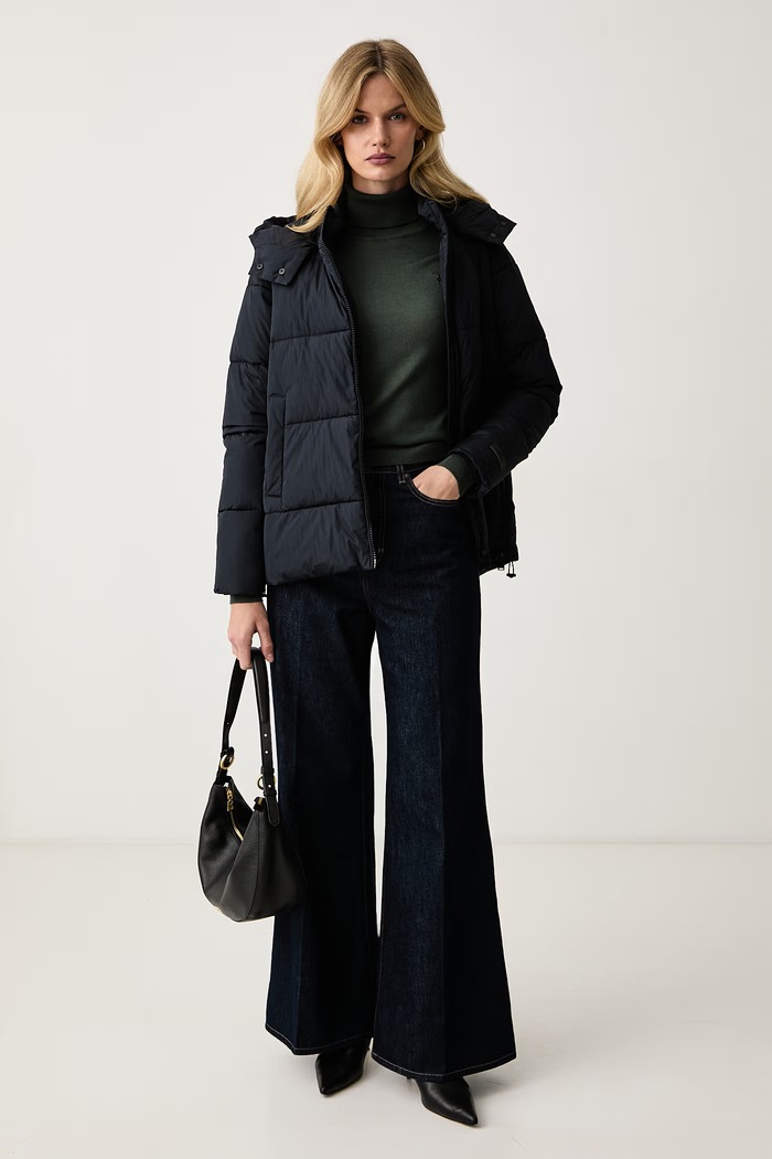 Trussardi Kurtka pikowana damska F021A000505N czarny AW26