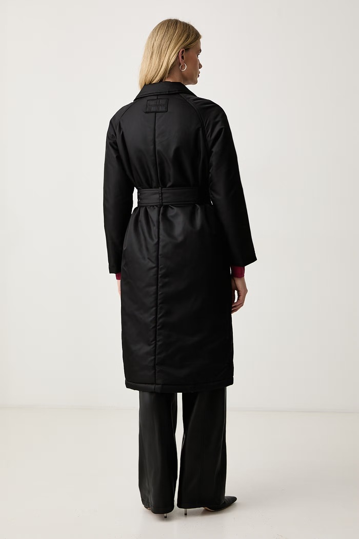 Odzież Trussardi Długa kurtka damska F008A000490N czarny