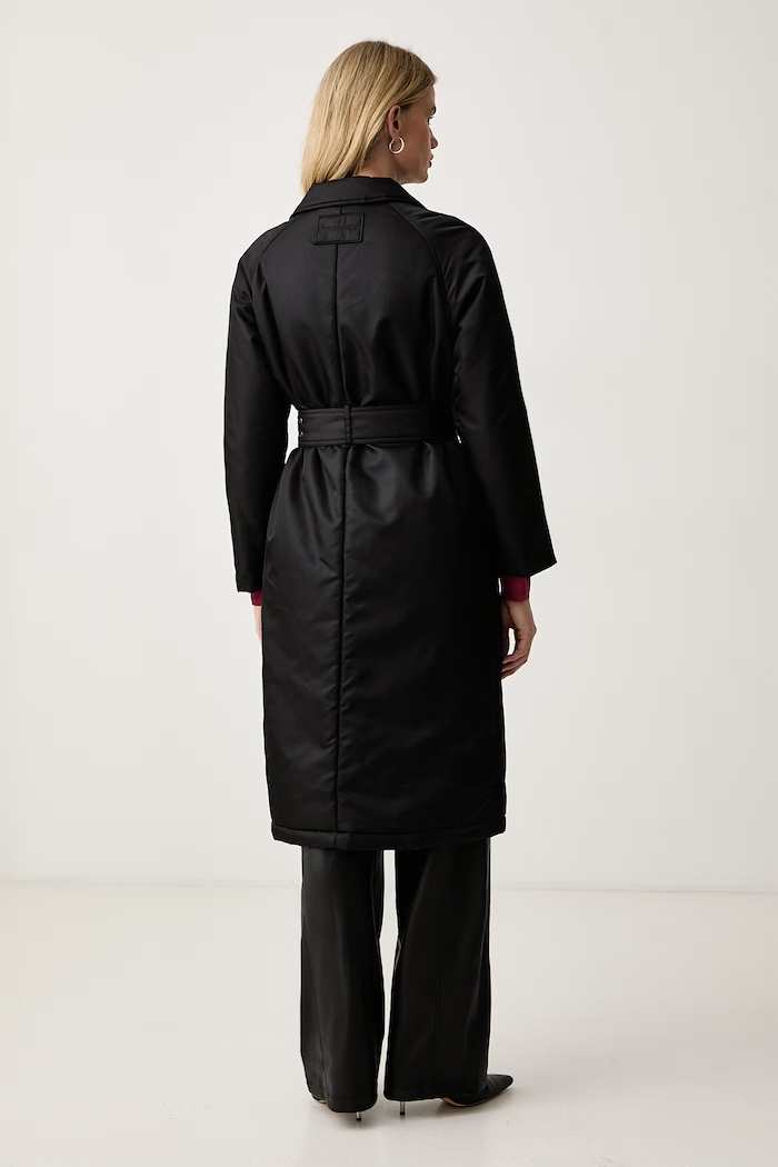 Odzież Trussardi Długa kurtka damska F008A000490N czarny