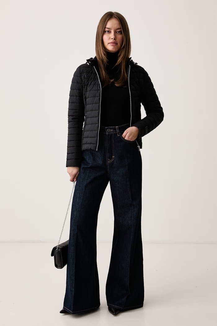 Trussardi Kurtka pikowana damska F353A000459N czarny AW26