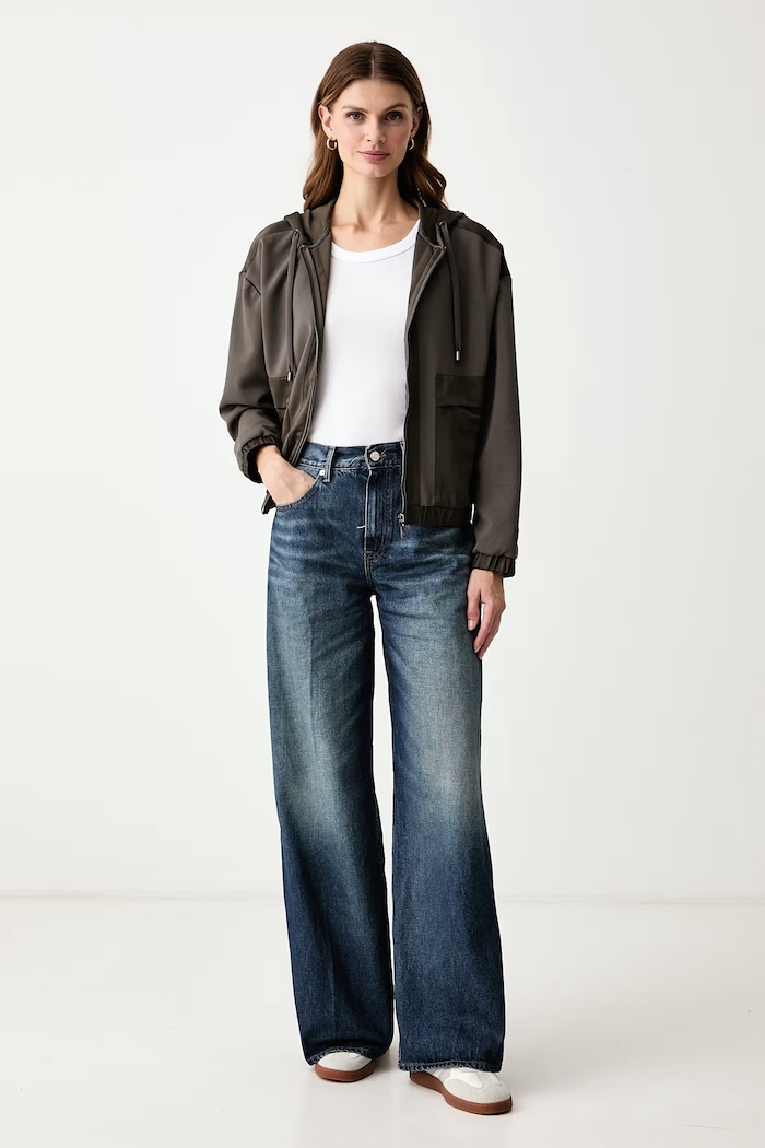 Joseph Ribkoff Bluza rozpinana z kapturem damska z wiskozą 263624 zielony AW26