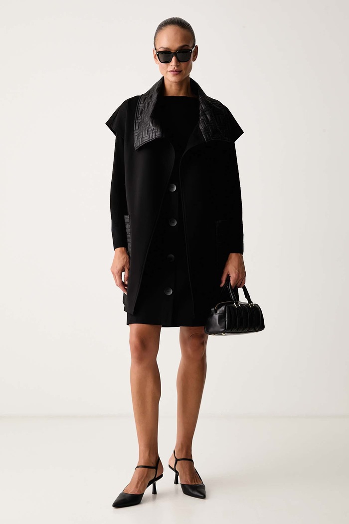 Joseph Ribkoff Kamizelka damska z wiskozą 263059 czarny AW26