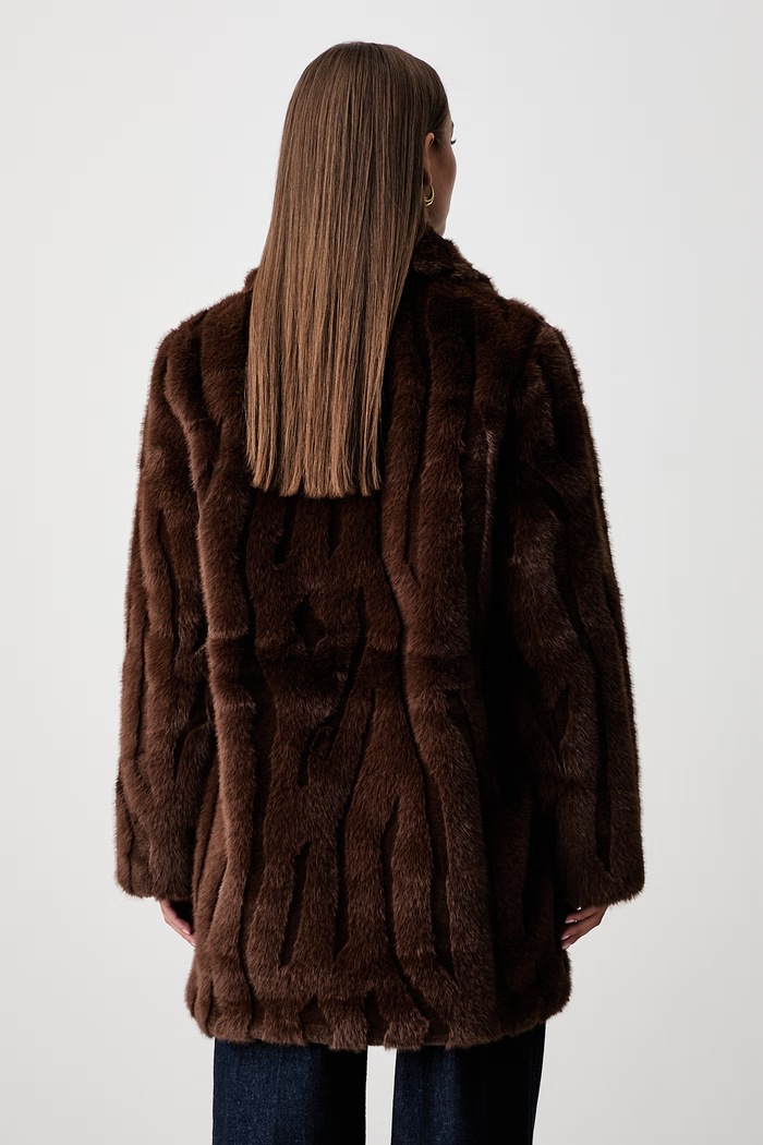Abbigliamento Joseph Ribkoff cappotto in pelliccia sintetica da donna 263916 marrone