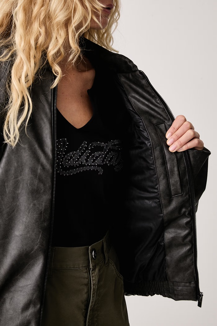 adidas Originals Bomber jakna za žene od imitacije kože KT4240