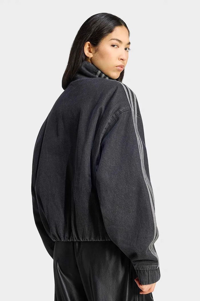 adidas Originals Kurtka przejściowa damska jeansowa Firebird KT4233 czarny AW26