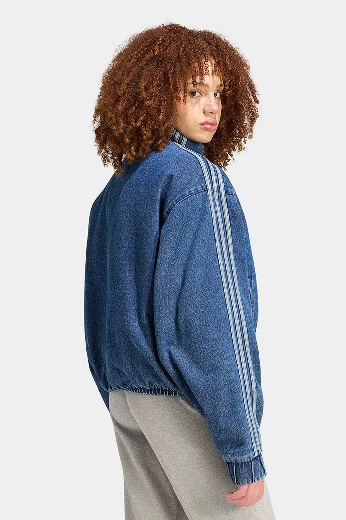 adidas Originals Kurtka przejściowa damska jeansowa Firebird KT4232 niebieski AW26