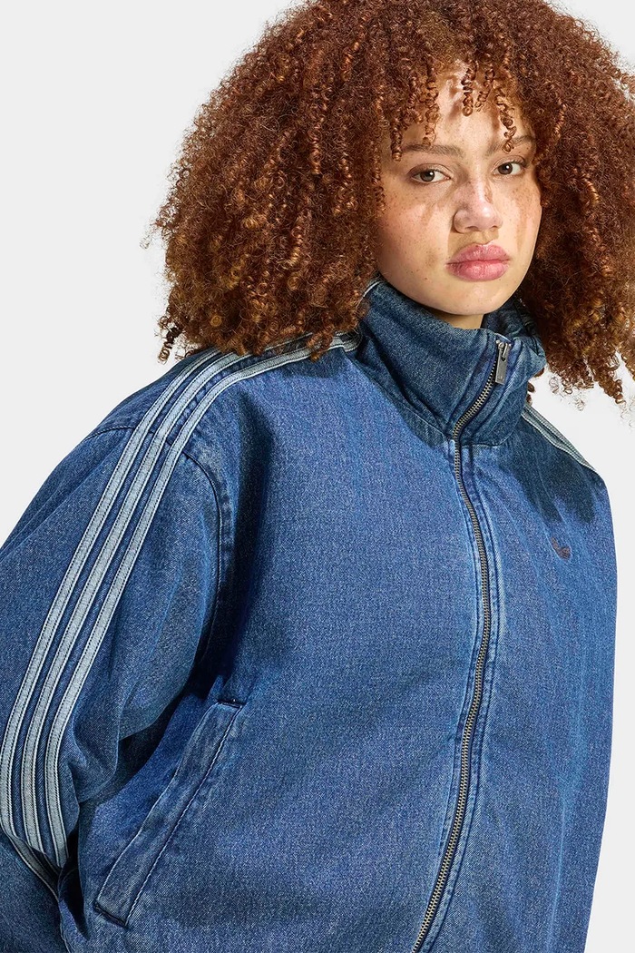 Kurtka przejściowa damska jeansowa Firebird adidas Originals KT4232 niebieski