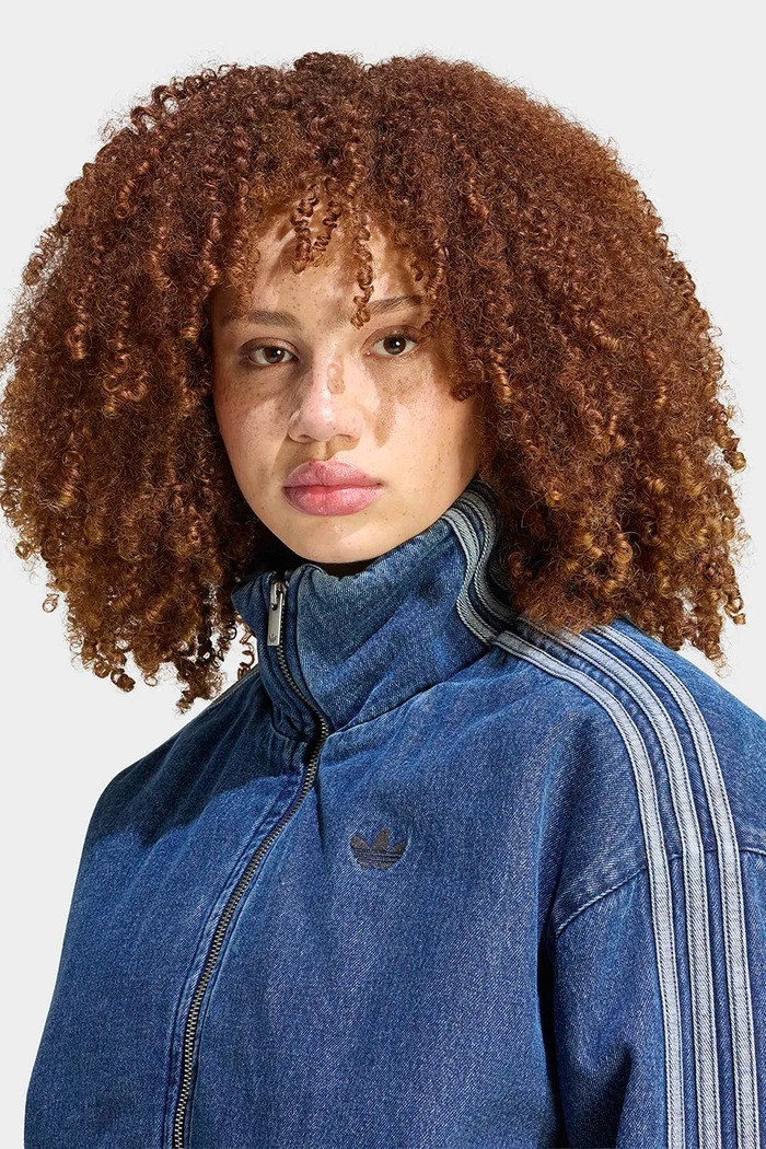 Kurtka przejściowa damska jeansowa Firebird adidas Originals niebieski KT4232