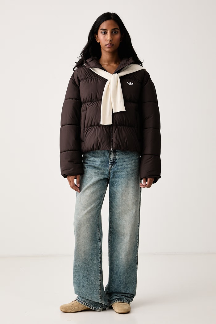 adidas Originals Kratka jakna ženska Hooded Padded KR9559 rjava AW26
